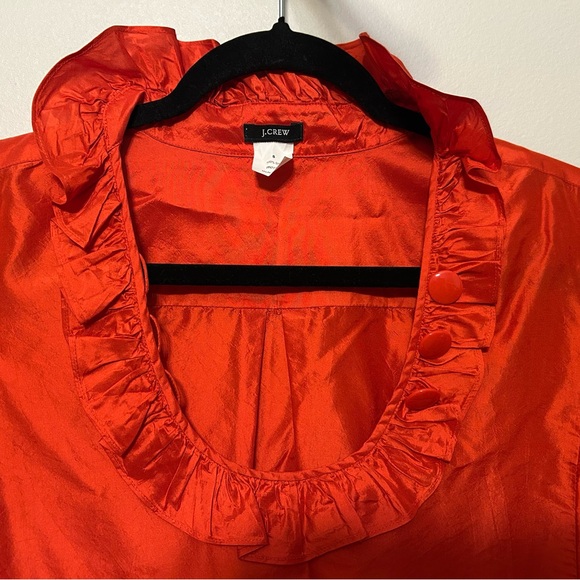 J Crew Silk Ruffled Women's Top - Picture 3 of 4